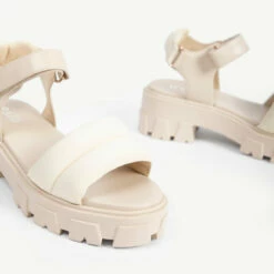 RAID Stack Chunky Sole Sandal In Stone -Raid London Sales Store stack stone 6 1