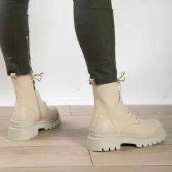 RAID Stifle Chunky Ankle Boot In Ecru -Raid London Sales Store stifle ecru 3 1