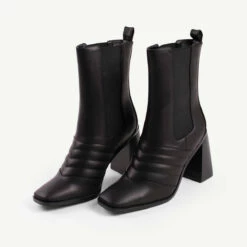 RAID Tabbie Block Heeled Boot In Black -Raid London Sales Store tabbie black 2
