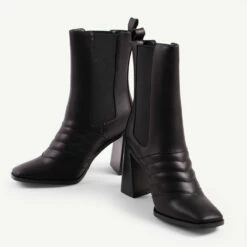 RAID Tabbie Block Heeled Boot In Black -Raid London Sales Store tabbie black 4