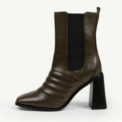 RAID Tabbie Block Heeled Boot In Khaki -Raid London Sales Store tabbie khaki 1