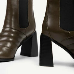 RAID Tabbie Block Heeled Boot In Khaki -Raid London Sales Store tabbie khaki 6