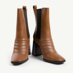 RAID Tabbie Block Heeled Boot In Taupe -Raid London Sales Store tabbie taupe 4