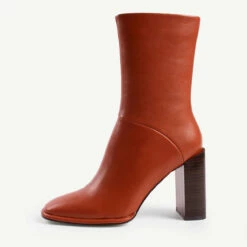 RAID Tyra Block Heeled Boot In Tan -Raid London Sales Store tyra tan 1