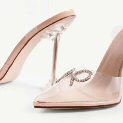 BEBO Venesa Perspex Heel In Nude -Raid London Sales Store vanesa nude 2